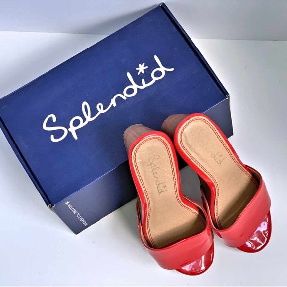 Red Wedge Sandals - Picture 2 of 5